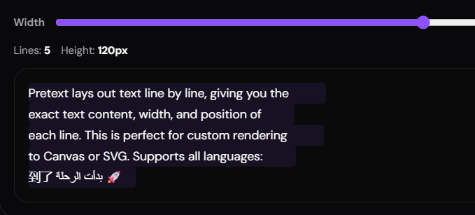 Live Line-by-Line Layout