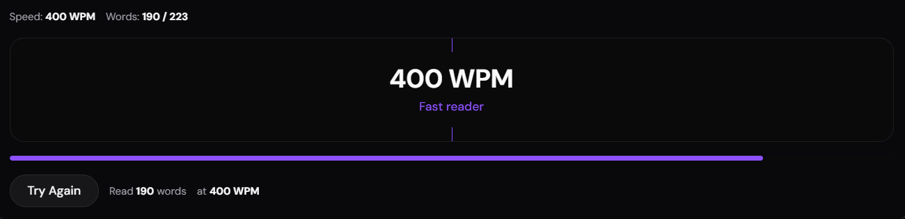 Reading Speed Checker